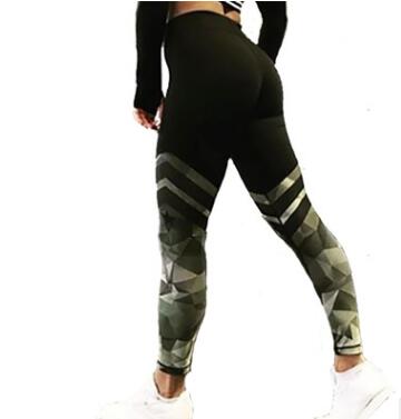 Women's Fitness Camouflage Stripe Leggings