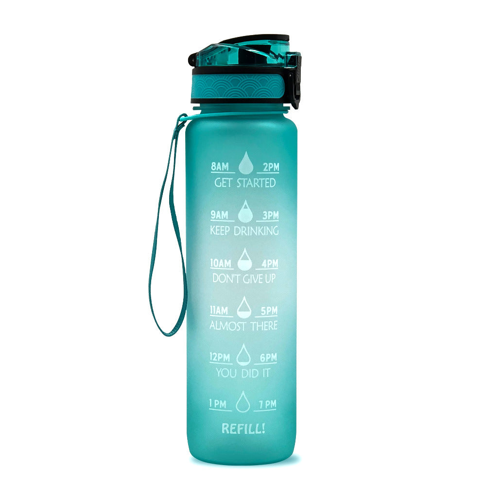 1L Water Bottle With Time Marker Motivational Water Bottle Cycling Leakproof