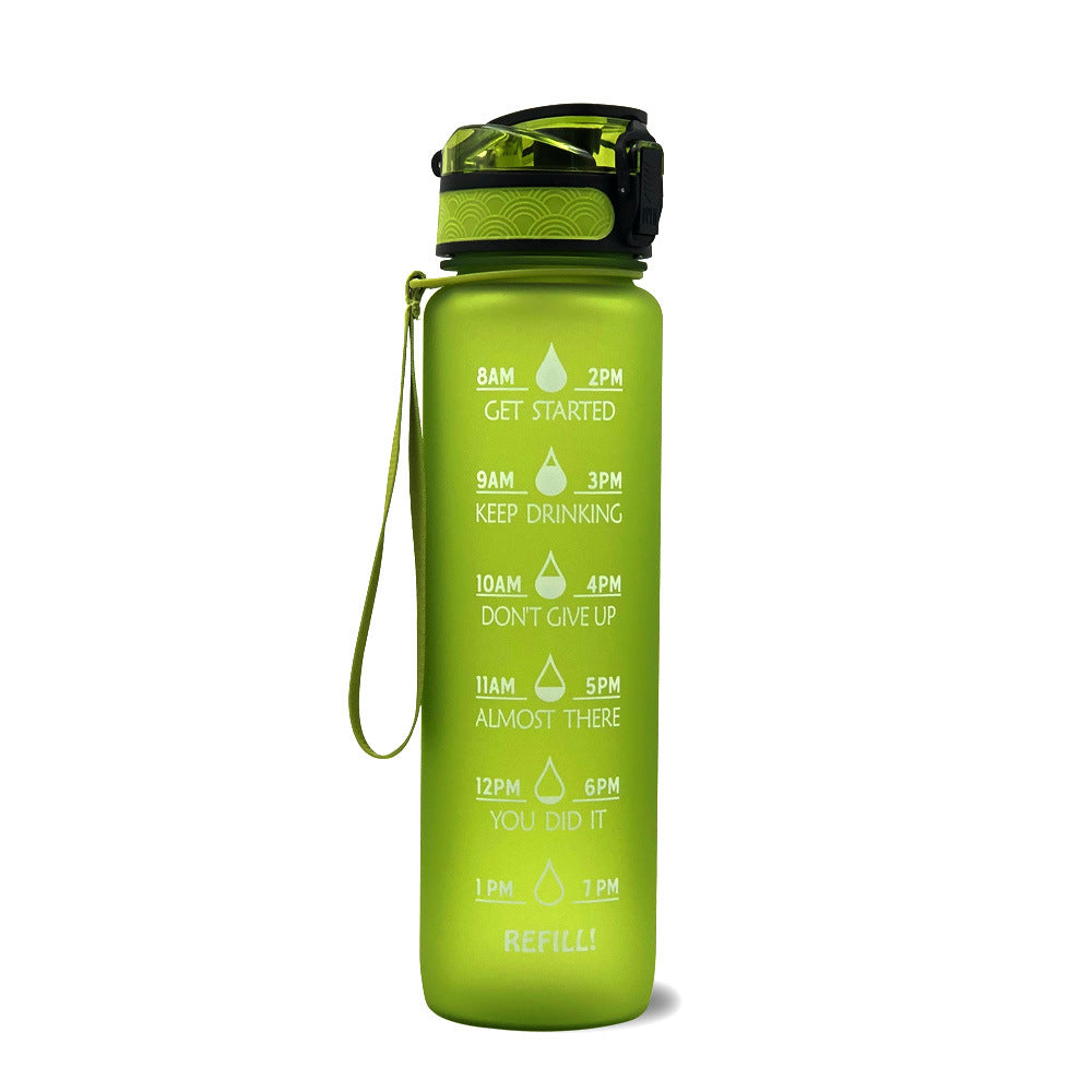 1L Water Bottle With Time Marker Motivational Water Bottle Cycling Leakproof