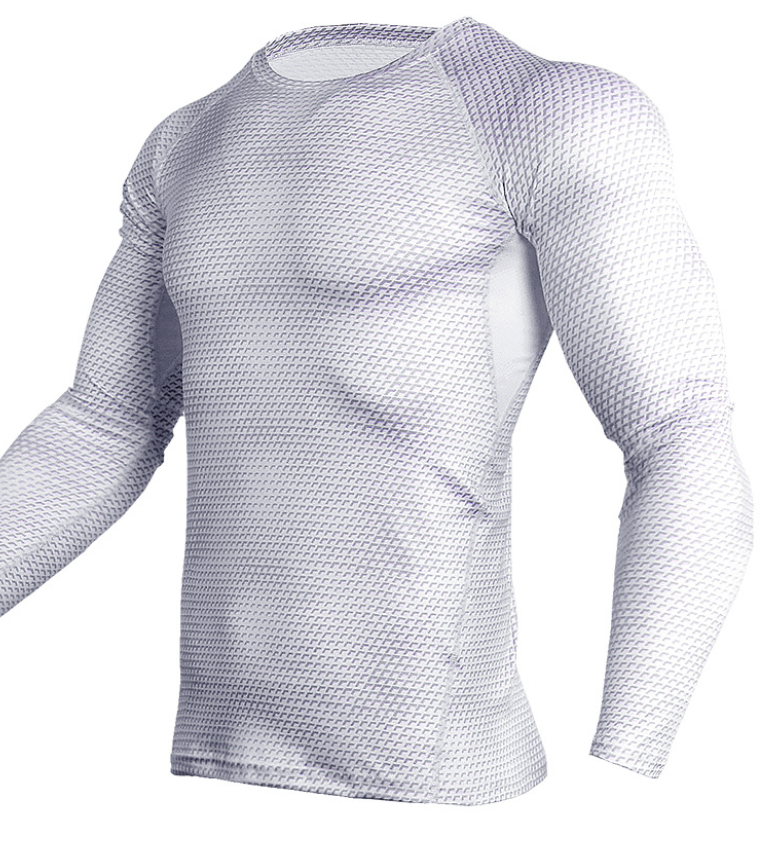 Men's Compression Gym Shirt Running Shirt Quick Dry Snake Skin Style