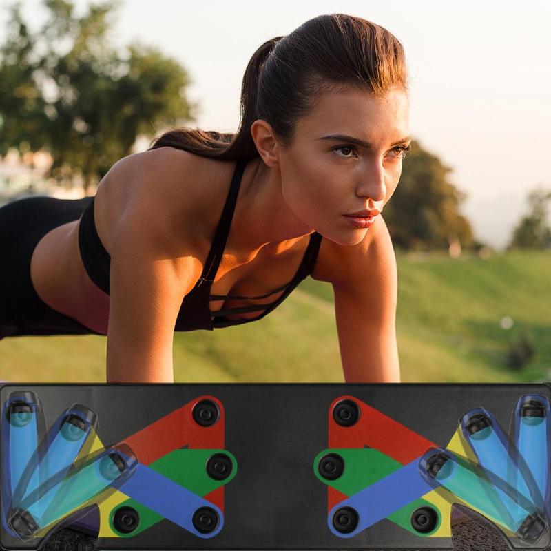 Push Up Rack Edge 9 in 1 Body Building Exercise Fitness Tools Women Men Push-Up