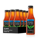 Pure Leaf Unsweetened & Sweetened Real Brewed Iced Tea, 18.5 oz, 12 Pack Bottles