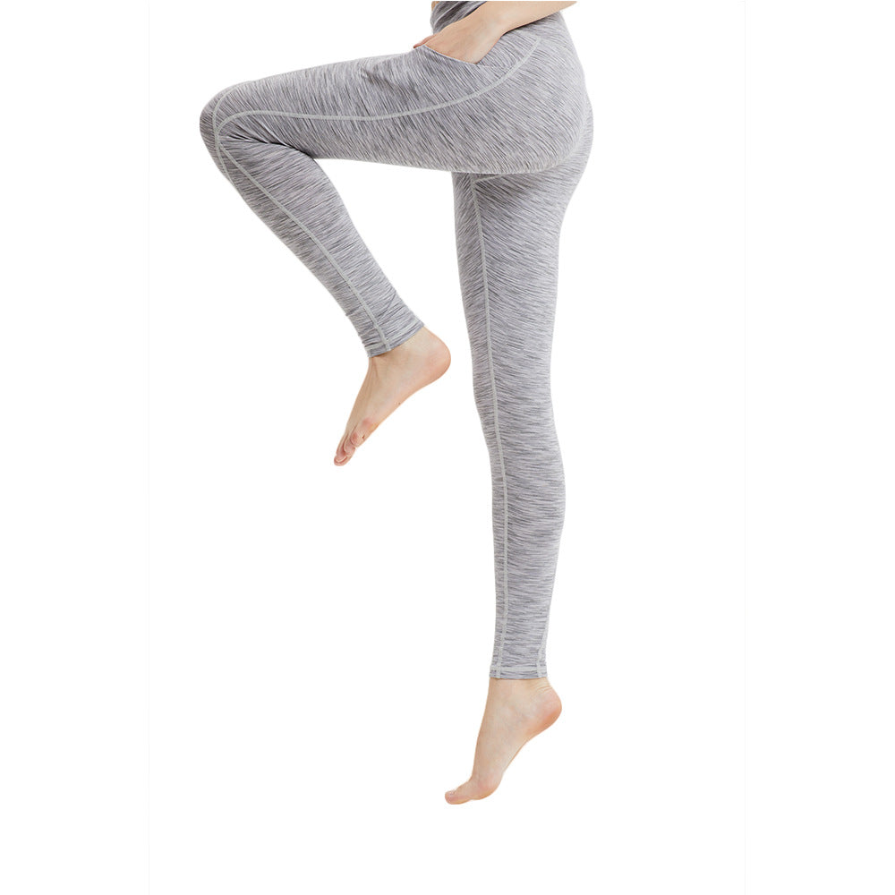 Long Tight Yoga Pants with Side Pocket