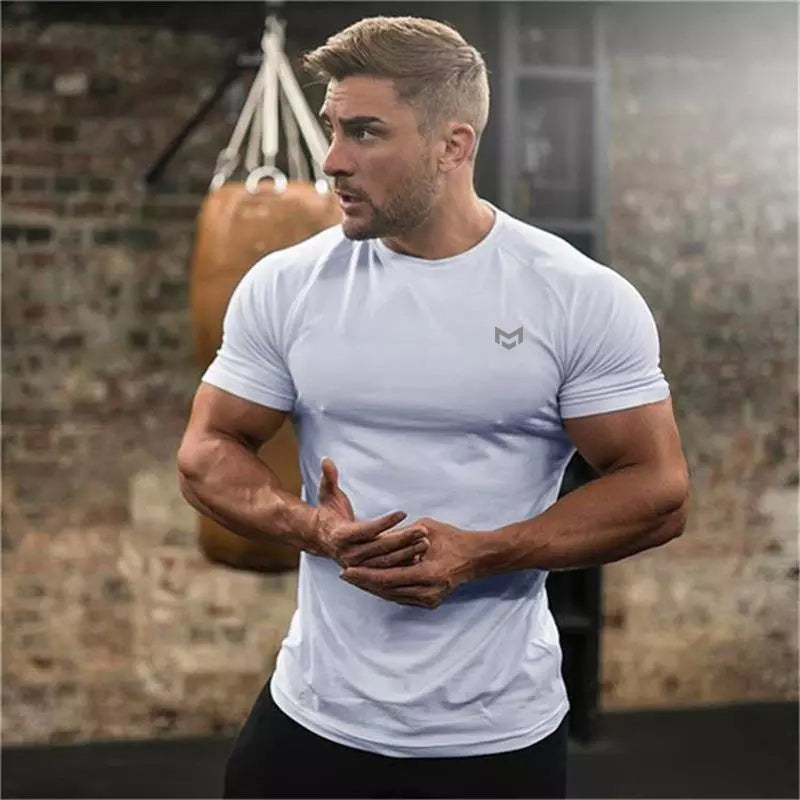 Gym Short Sleeve Stretch Muscle Tee