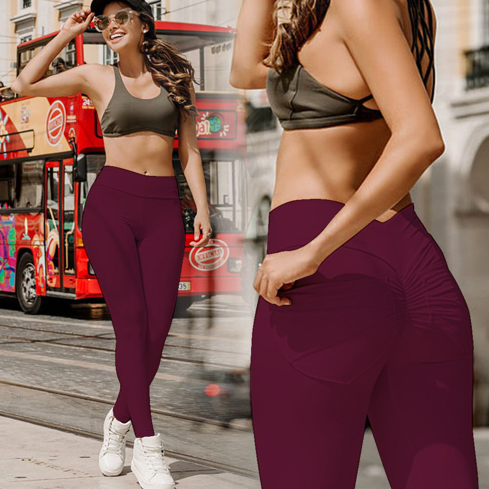 Tight High Waist Leggings with Back Pockets