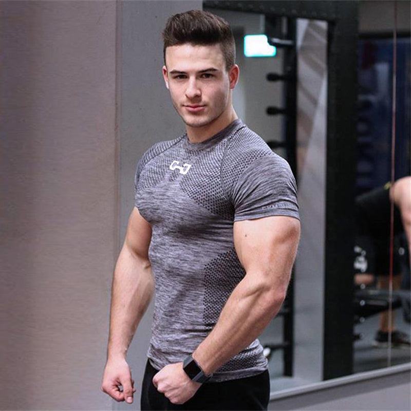 Gym Short Sleeve Stretch Muscle Tee