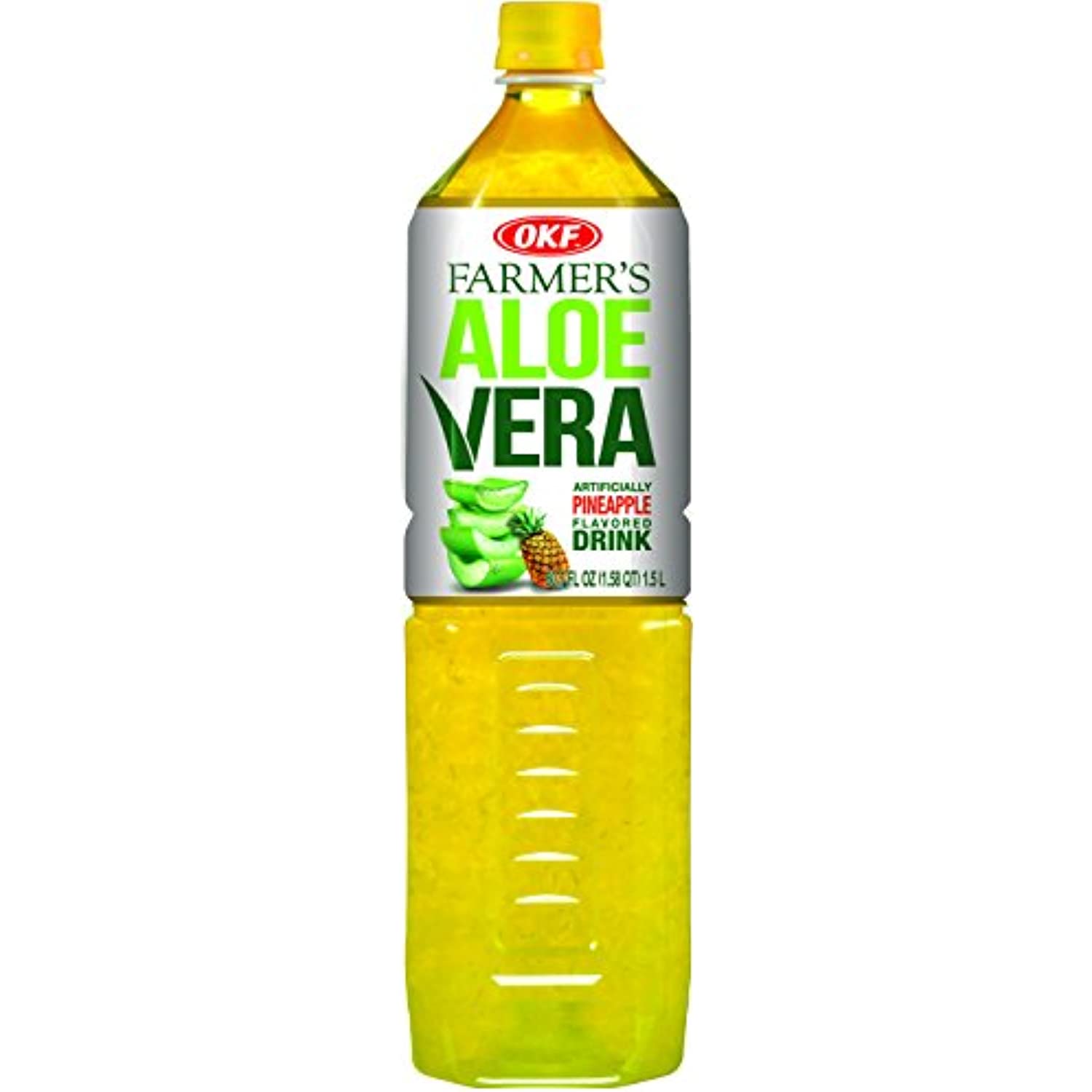 OKF Farmer's Aloe Vera Drink, 1.5 Liter (Pack of 12)