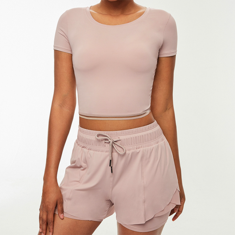 Fitness Crop Top And Shorts for Women