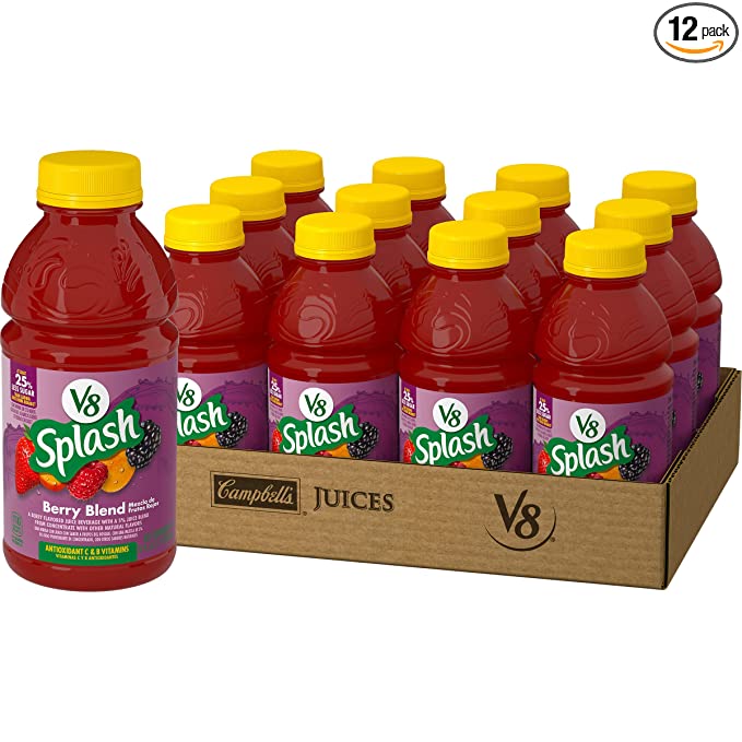 V8 Splash Flavored Juice Beverage, 16 Ounce Bottle (Pack Of 12)