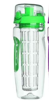 BPA Free Plastic Fruit Infuser Sport Water Bottle 1000ML