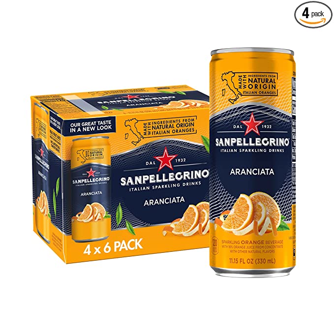 Sanpellegrino Italian Sparkling Drink Beverage, 24 Pack of 11.15 Fl Oz Cans