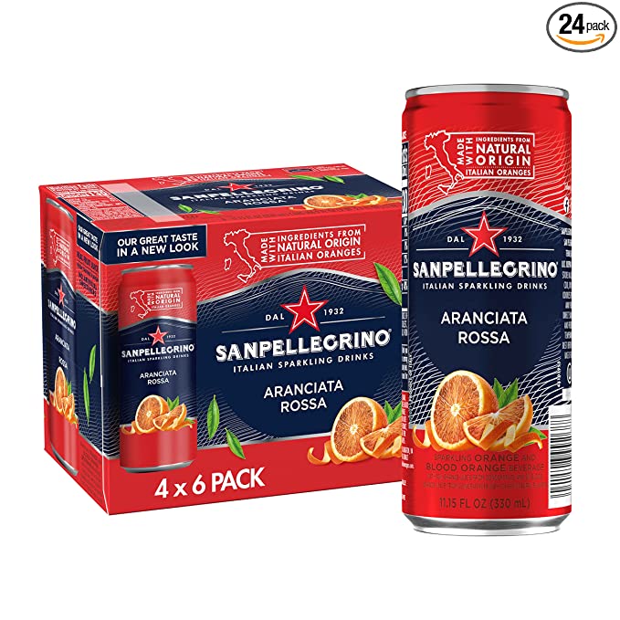 Sanpellegrino Italian Sparkling Drink Beverage, 24 Pack of 11.15 Fl Oz Cans
